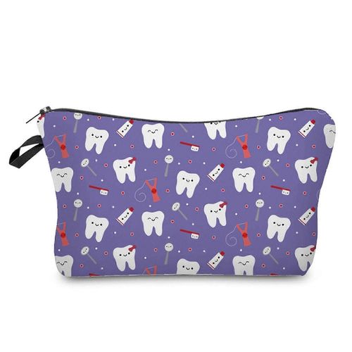 Sac de voyage pour femme, motif de dents, trousse de maquillage, petit sac de protection, cadeau pour femme, Hz4549