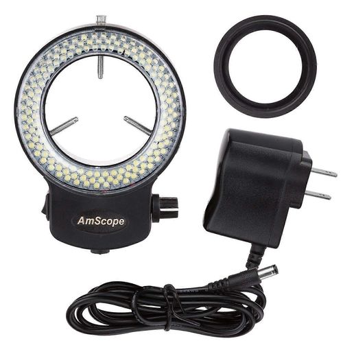 Anneau lumineux LED stéréo à intensité réglable pour microscope