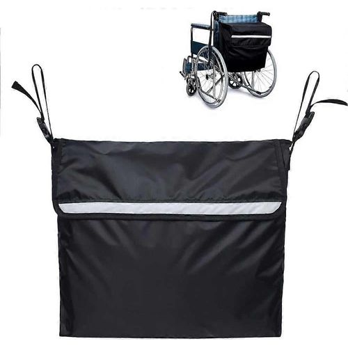 Sac à dos pour fauteuil roulant, rangement pour dossier de fauteuil roulant avec bande réfléchissante, sac pour siège de déambulateur