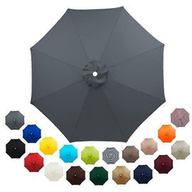 Housse De Rechange Pour Parasol 6/8 Baleines 300 Cm/10 Pieds/8 Baleines, Grise