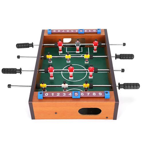 Baby-foot de table Mini Baby-foot avec design et planche en bois épaisse pour cadeau de sport en salle