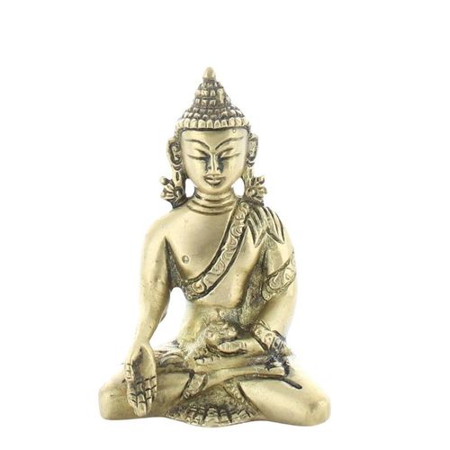 Statuette Bouddha Varada Mudra en Laiton doré mat 7,5 cm