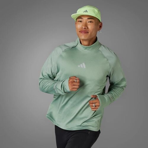 Haut Demi-Zip Réfléchissant Ultimate Hi Vis Adidas - Silver Green - M