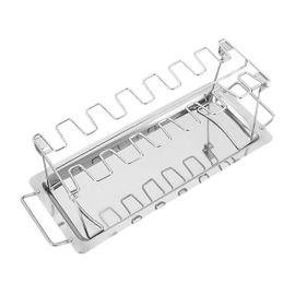 Support de cuisses de poulet Cabin, grille pour ailes de dinde, grille pour jambes, support de gril multifonctionnel, grille pour four, support pour ailes de poulet, grille pour ailes de dinde, argent