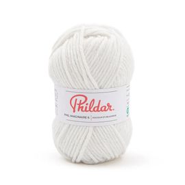 Phil Imaginaire¿6 ¿ Phildar ¿ Laine Épaisse Cocooning. Color : Blanc