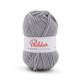 Phil Imaginaire¿6 ¿ Phildar ¿ Laine Épaisse Cocooning. Color : Gris Chiné