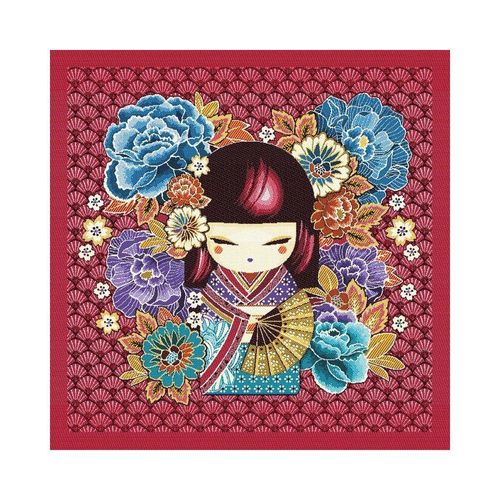Tissu Carre Jacquard 48x48 Japonaise Vendu Par 50 Cm