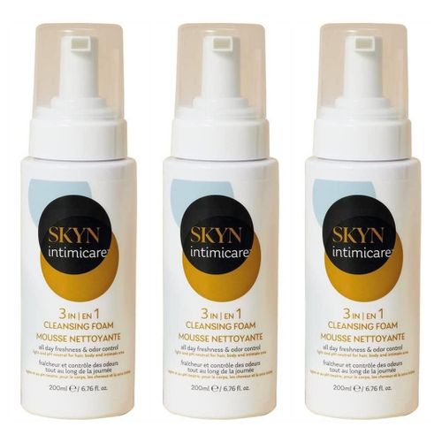 Skyn Lot De 3 Mousses Nettoyante Intime 3-En-1 Pour Hommes Et Femmes - 200 Ml 