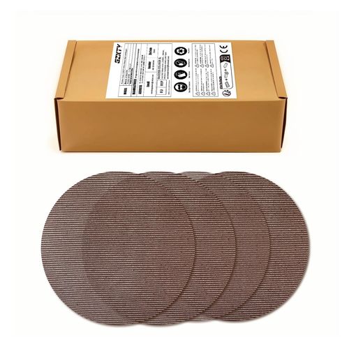 Lot de 23 Disque Abrasif 225mm en Maille, Grain 60/80/120/180/240, Anti-colmatage, Pour Ponceuse Girafe et Ponceuse Murale et Ponceuse Plâtre Téléscopique