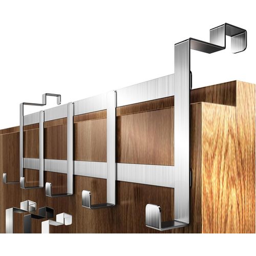 Porte-manteau pour porte - modèle à suspendre - inoxydable - fixation murale, accroche compacte