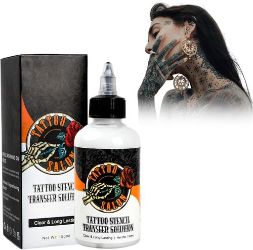 150ml Gel De Transfert De Tatouage,Crème Professionnel De Transfert De Tatouage,Solution De Gel De Pochoir De Tatouage Pour Les Tatoueurs Débutants,Transparent Et Longue Durée 