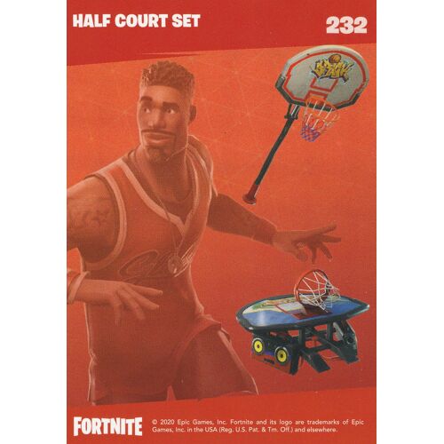 232 - Carte Panini - Fortnite Reloaded Série 2 - Epic Games Trading 2020 - Half Court Set