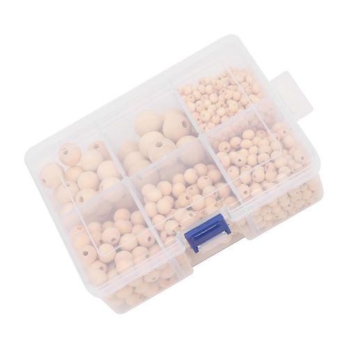Perles En Bois Multi-Tailles Pour Le Bricolage,Non Toxiques Et Pouvant Être Peintes