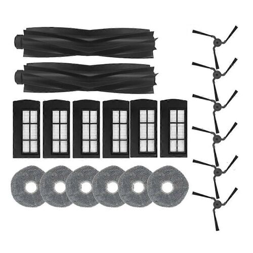 Lot de 20 accessoires pour aspirateur robot X9 Pro, lavables, en tissu, filtres, rouleau, brosse latérale, pièces remplaçables