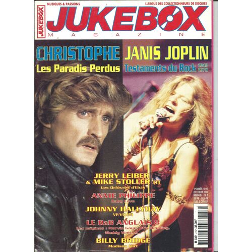 Jukebox Magazine 01/10/2000 Christophe, Janis Joplin, Jerry Leiber, Mike Stoller, Annie Philippe, Johnny Hallyday, Billy Bridge, Marianne Faithfull, Beach Boys, Otis Redding, Sheila,Les Chats Sauvages