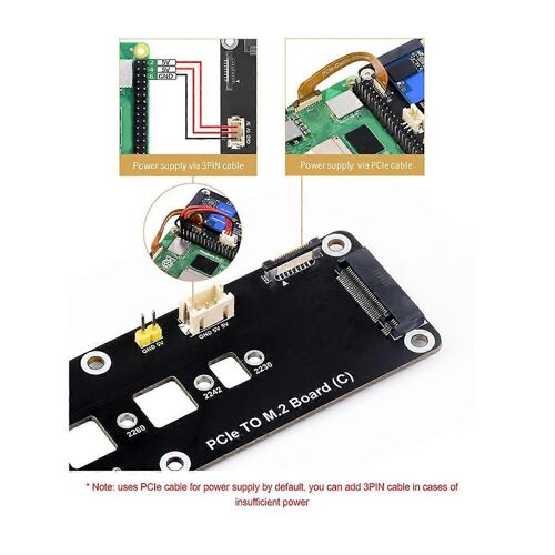 Pour carte adaptateur RPi 5 PCIE vers M.2 pour Raspberry Pi 5