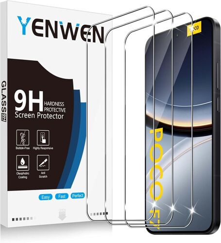 Verre Trempé Pour Xiaomi Poco F7 5G Protection Ecran, 3 Pièces Protection Écran Film, Anti Rayures, Dureté 9H Glass, Sans Bulles[TRE891680]