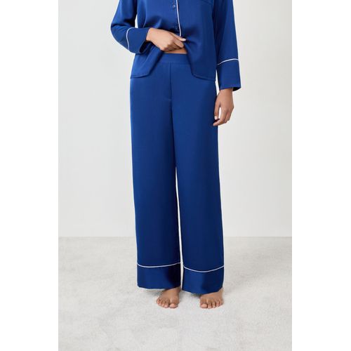 Pantalon De Pyjama Satiné - Damaris - Xs - Marine - Femme - Etam