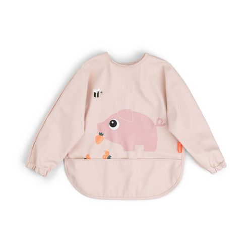 Bavoir Tablier Imperméable À Poche Tiny Farm Rose - Rose