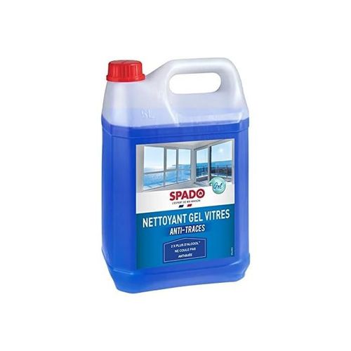 Spado Bidon 5L Nettoyant vitres en gel ne Coule Pas - Anti-traces - Anti-pluie