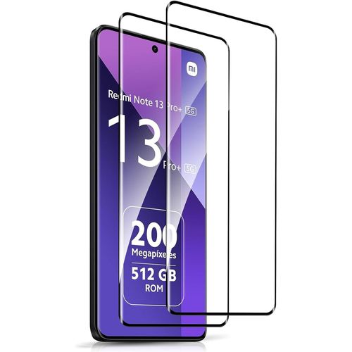 Verre Trempé Compatible Avec Xiaomi Redmi Note 13 Pro Plus 5g, [2 Pièces] Protection Écran, Déverrouillage D'empreintes Digitales Film De Verre Trempé Pour Xiaomi Redmi Note 13 Pro[Tre893303]