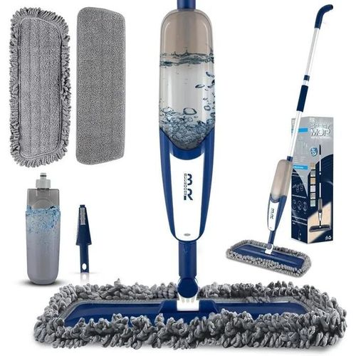 Balai pulverisateur Rotatif a 360 pour Nettoyage de Sol Multi-Surfaces Humide et Sec, poignee legere pour Cuisine, Salle de Bain,