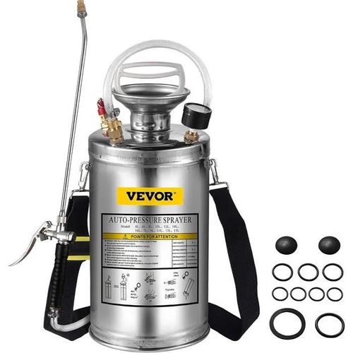 VEVOR 6L Pulverisateur INOX Jardin Brumisateur pour Plante pour Jardinage Domestique et Nettoyage au Sol Convient aux Besoins actuel