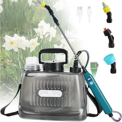 DOUBFIVSY Pulverisateur Electrique de Jardin avec 3 Buses Reglable, Pulverisateur a Pression AutoPump, Pulverisateur a Batterie des