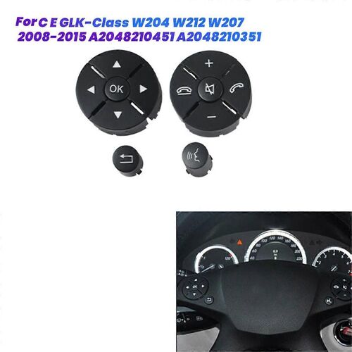 Interrupteur De Volant De Voiture Couvercle Garniture Boutons Capuchons Pour Mercedes Benz A
