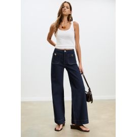 Stradivarius D77 Jean Minimaliste Avec Poches Denim Overdyed Délavé 42
