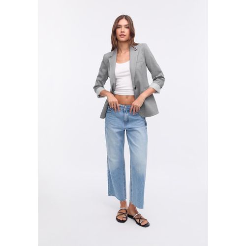 Stradivarius Veste Slim Gris Mélangé Xs