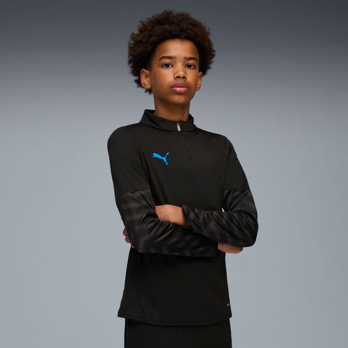 Puma Haut De Football À Col Zippé Individualcup Enfant Et Adolescent, Vêtements, Noir/Blanc/Ultra Bleu, 15-16y