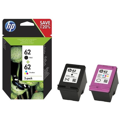 HP 62 2-pack (N9J71AE) - Pack de 2 cartouches d'encre - noir, couleurs