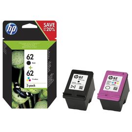 HP 62 2-pack (N9J71AE) - Pack de 2 cartouches d'encre - noir, couleurs