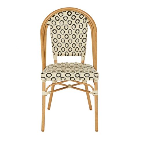 Chaise De Jardin Professionnelle En Résine Tressée Beige Et Noire
