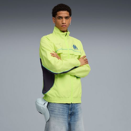 Puma Veste Cellerator Ftblessentials Olympique De Marseille Homme, Vêtements, Jaune Alert/Vivid Bleu, Xxs