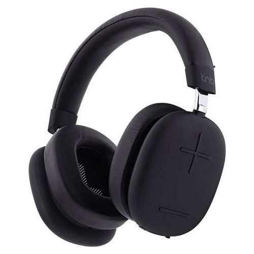 T'nB BOUNCE - Écouteurs avec micro - circum-aural - Bluetooth - sans fil, filaire - Suppresseur de bruit actif - jack 3,5mm - isolation acoustique - noir