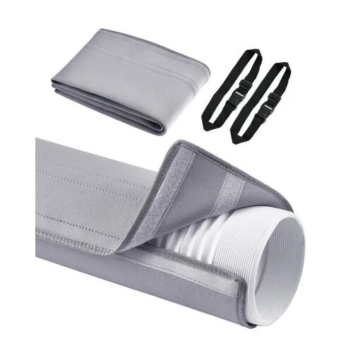 Protection pour Tuyau de Climatiseur-VEVOR-pour Tube d'échappement 12,7 et 15 cm-avec 2 Sangles à Boucle Réglables-Gris