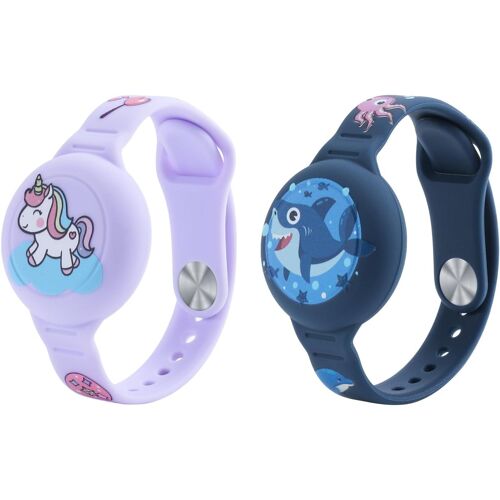 VornixorSarlshop-2pcs Étui de Protection en Silicone étanche pour Bracelet pour Enfants, Compatible avec Le Bracelet, étui pour Enfants, Suivi GPS Anti-Perte (2)