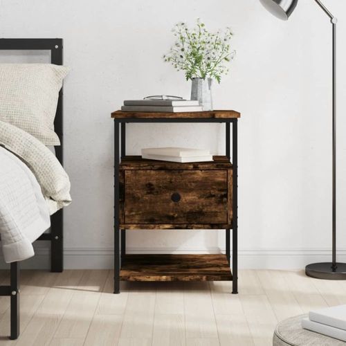 Table De Nuit Bois Brun 40 X 42 X 56 Cm