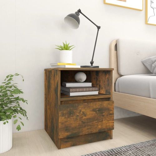 Table De Nuit Bois Brun 40 X 40 X 50 Cm
