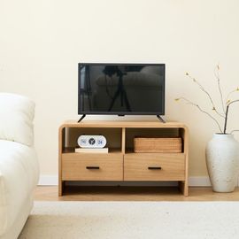 Meuble Tv En Bois Avec 2 Tiroirs