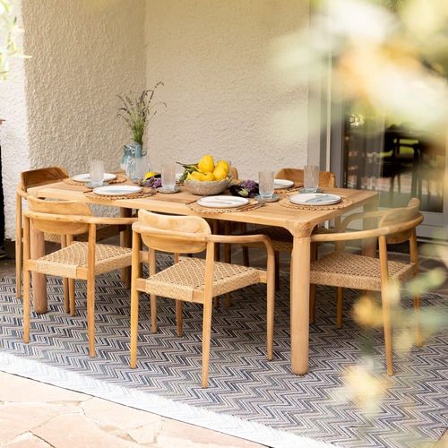 Chaise De Jardin Avec Accoudoirs En Teck Massif