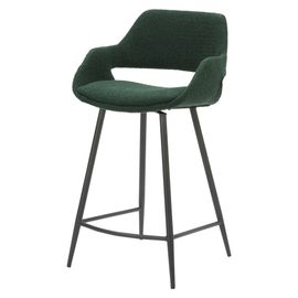 Chaise Snack Effet Laine Bouclette Vert Sapin