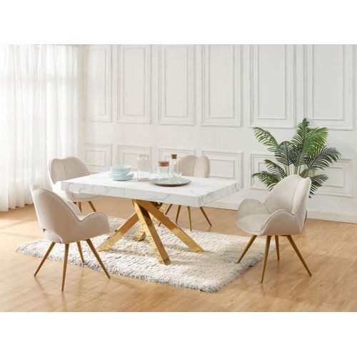 Table Extensible Effet Bois Blanc
