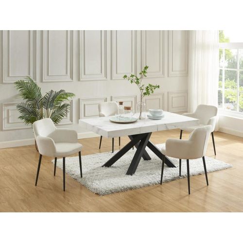 Table Extensible Effet Bois Blanc