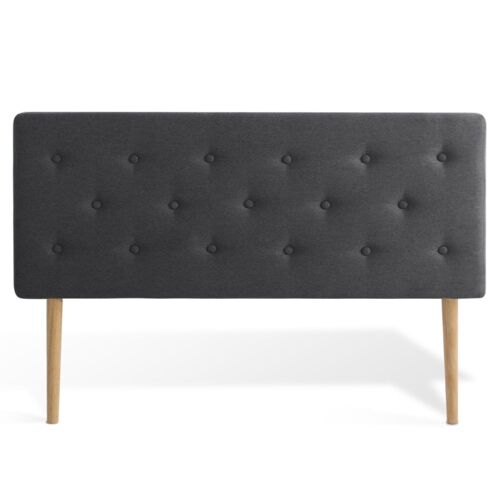 Tête de lit capitonnée en tissu gris foncé 160cm