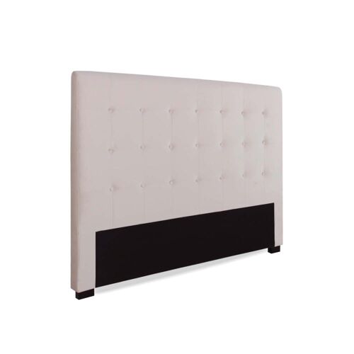 Tête de lit capitonnée en velours beige 160cm