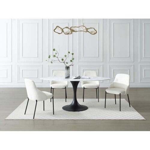 Table Fixe Céramique Noir, Blanc