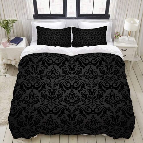 Parure De Lit Avec Housse De Couette En Microfibre,Mod¿¿Le Vectoriel Oriental Avec Damass¿¿, Arabesque Et ¿¿L¿¿Ments Floraux,Sets De Housse De Couette Xcm+ Taie D'oreiller Xcm